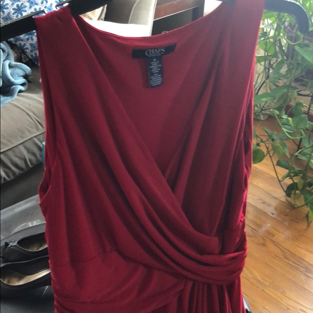 Red evening dress